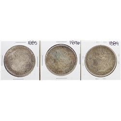 Lot of 1885, 1889, & 1896 $1 Morgan Silver Dollar Coins
