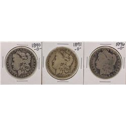 Lot of 1890-O, 1891-O & 1896-O $1 Morgan Silver Dollar Coins