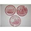 Image 1 : 3 Staffordshire red and white plates    