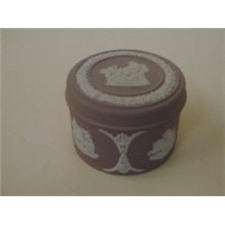 1 Wedgwood lavender jar, cov, scenic, round,    