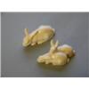 Image 1 : 2 Bing & Grondahl Rabbits   1874, 1875, 2 1/2" l 