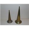 Image 1 : 2 Brass Phonograph Horns      