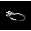 Image 3 : 14KT White Gold 0.75 ctw Round Cut Fancy Brown Diamond Solitaire Ring