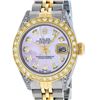 Rolex Ladies 2 Tone 14K Pink MOP Lugs Datejust Wristwatch