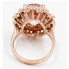 Image 8 : 6.23 ctw Morganite and Diamond Ring - 14KT Rose Gold