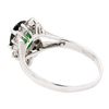 Image 3 : 1.64 ctw Tsavorite Garnet And Diamond Ring - 14KT White Gold