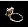 Image 3 : 4.87 ctw Ametrine and Diamond Ring - 14KT White Gold