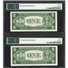 Image 2 : Lot of (2) Consecutive 1935D $1 Silver Certificate Notes PMG Gem Uncirculated 66