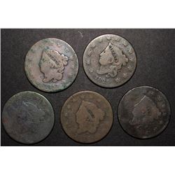 5-LARGE CENTS
