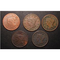 5-LARGE CENTS