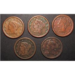 5-LARGE CENTS