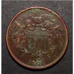 1865 TWO CENT PIECE