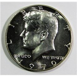 1970-D KENNEDY HALF DOLLAR AU/BU