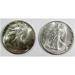 1941 & 1941-D WALKING LIBERTY HALF DOLLARS