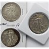 Image 1 : 3 - WALKING LIBERTY HALF DOLLARS