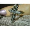 Image 2 : NECKLACE - RHINESTONE CROSS WITH CHAIN