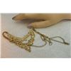 Image 3 : RHINESTONE NECKLACE - GOLD COLOR WITH CLEAR RHINESTONES
