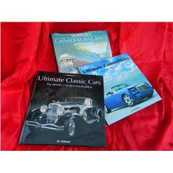 COFFEE TABLE BOOKS - CANADIAN RAILWAYS, ULTIMATE CLASSICS, CONVERTABLES = 3 TTL