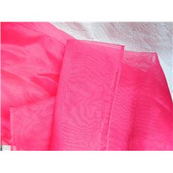 SHAWL, HIJAB - NEW - PINK - WHITE SPOTS - 13 ½" X  62"