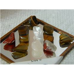 GEMSTONES - ASSORTED FREE FORM POLISHED- ~32CT - 10PC TTL