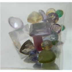GEMSTONES - BAG OF ASSORTED FACETTED GEMSTONES