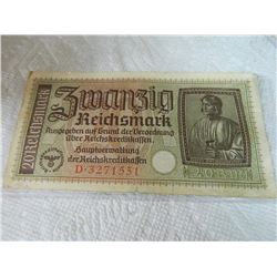 BILL - 20 REICHMARK - ZWANZIG