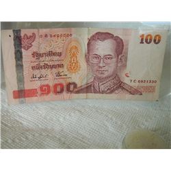 PAPER NOTE - THAILAND - 100 BAHT