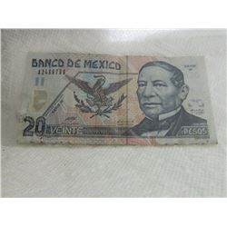 PAPER NOTE - VEINTE - 20 PESO - BANCO DE MEXICO - 1999