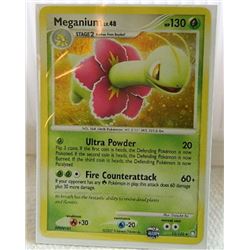 POKEMON COLLECTOR CARD IN PROTECTIVE SLEEVE - MEGANIUM LV.48 HOLO- 13/123
