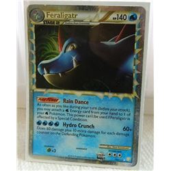 POKEMON COLLECTOR CARD IN PROTECTIVE SLEEVE - FERALIGATR STAGE 2 HOLO - 108/123