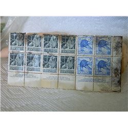 STAMPS - CANADA - 1954 - 8 - 4 CENT WALRUS & 4 - 5 CENT BEAVERS = 10 TTL