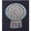 Image 1 : Navajo Sterling Petit Point Turquoise Brooch