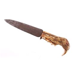 Plains Impressive Grizzly Bear Jaw Dag Knife c1800