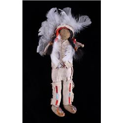 Plains Native American Indian Beaded Doll c. 1900-