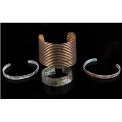 Navajo Copper & Bronze Trade Bracelets (4)