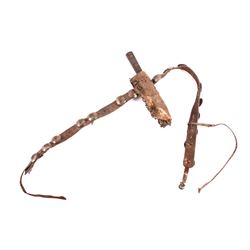 Comanche Silver Concho Belt & Trade Knife 19th C.