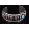 Image 2 : Navajo Sleeping Beauty Silver Bracelet - Signed