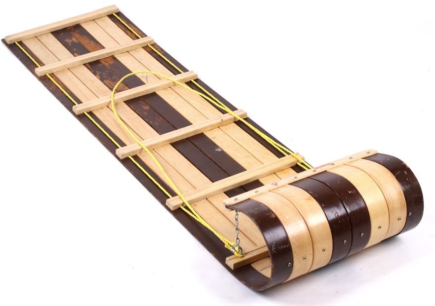 Vintage Bent Wood Paris Wooden Toboggan