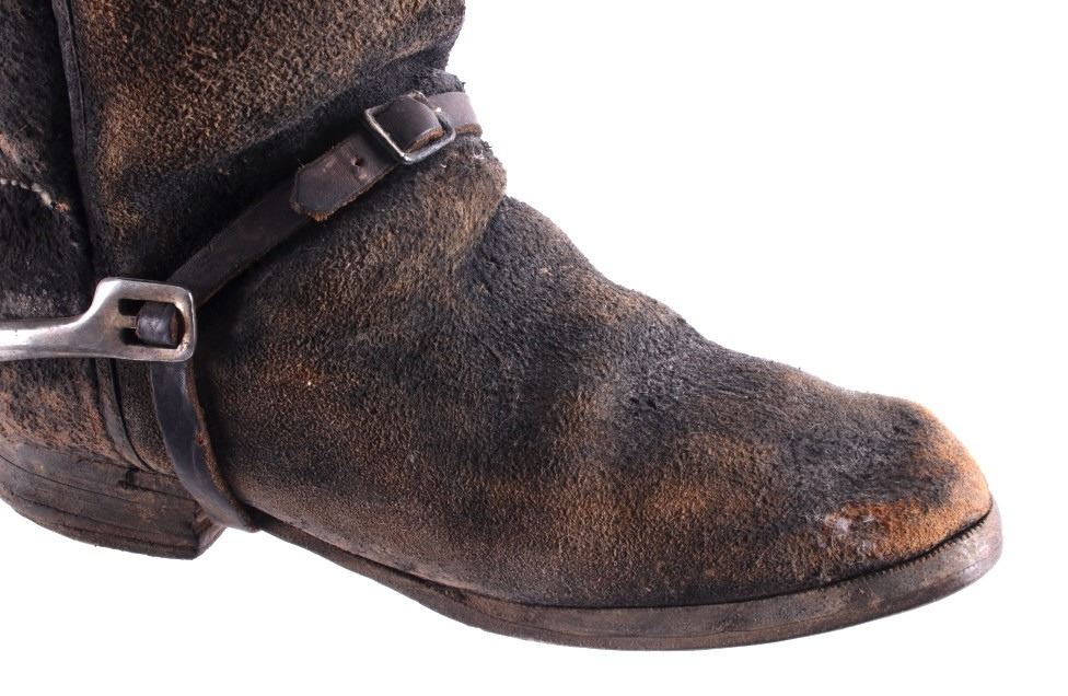 Civil War Era Confederate Cavalry Boots w/ Spurs