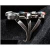 Image 10 : Pair of Zuni Multistone Rainbow Dancer Rings