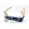 Image 2 : Navajo Sterling Turquoise Inlay Lizard Bracelet