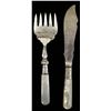 Image 1 : Antique Mother of Pearl Handled Fish Fork & Knife