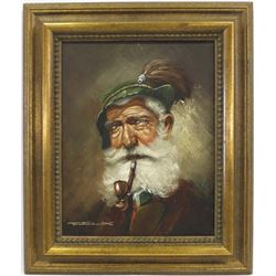 Framed Original Tyrolean Portrait by Felix