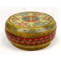 Beautiful Antique Oriental Lidded Wood Box