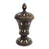 Image 1 : Ethnic Turned Wood Urn w/ Bone Inlay