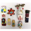 Image 1 : 6 Native American Hopi Flat Kachinas