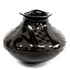 Image 1 : Mata Ortiz Matte on Black Pottery Jar, Villalpando