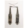 Image 1 : Native American Navajo Sterling & Onyx Earrings