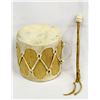 Image 1 : Native American Hide and Wood Drum with Beater