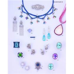 MARGHERITA BURGENER;A PAIR OF AQUAMARINE AND DIAMOND-SET EARPENDANTS;each pear-shaped aquamarine sus